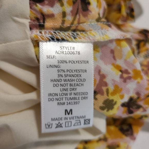 ASTR The Label Dress Floral Ruched Chiffon Mini Dress Woman's Medium - Picture 9 of 11